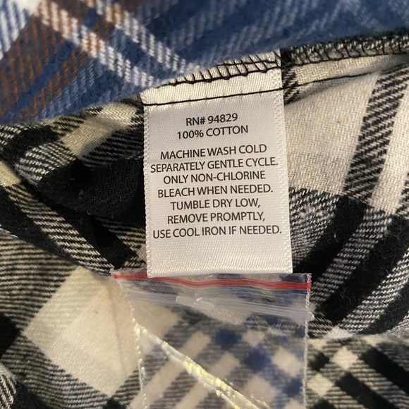 Planet Gold women's Medium mixed plaid cropped boxy flannel shirt long sleeve - Picture 5 of 6